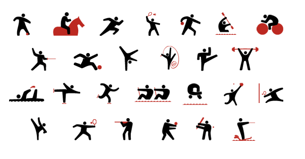 minimalistic olimpic icons